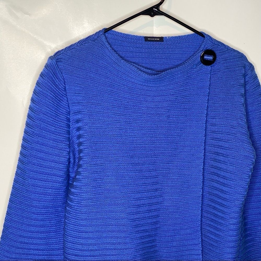 Magashoni Reverse Weave Single Button Wrap Sweate… - image 3